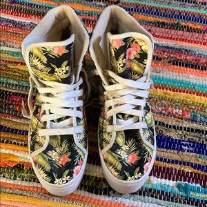 JEFFERY CAMPBELL FLORAL PLATFORMS